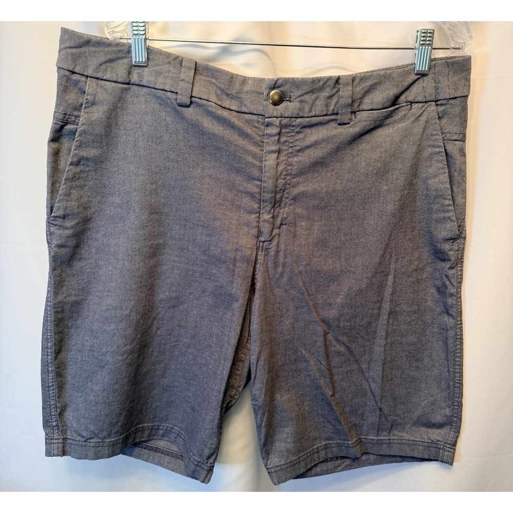 Lululemon 38‎ Commission Shorts Blue Classic Fit Chino 11" Qwick Oxford Stretch